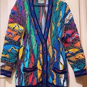 COOGI KNIT CARDIGAN SWEATER